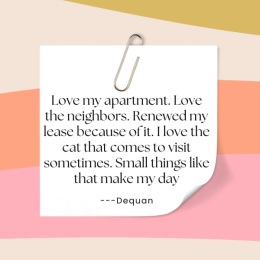 Thank you so much for your nice review, Dequan. You really made OUR day! resident review