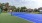 a tennis court with a net