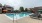 a swimming pool in a courtyard